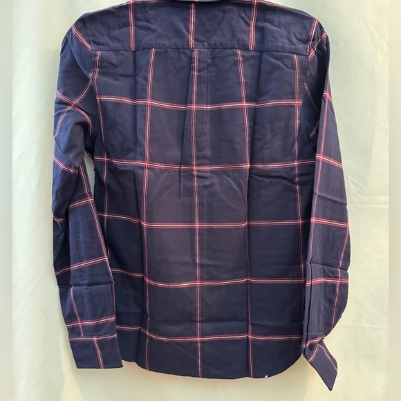 Untuckit Mavrodaphne Long Sleeve Button Down Shirt Blue Stripe 6 - Picture 4 of 7